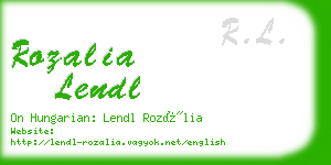 rozalia lendl business card